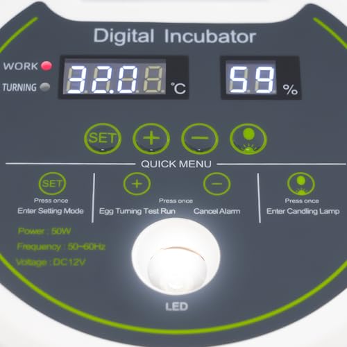 33 Quail Chicken Egg Incubator for Hatching Eggs, Small Poultry Incubators | with Automatic Egg Turning and Built-In Led Light, Auto Temp & Humidity Control, for Partridge Parrot Pigeon, for home farm - size: 33 Units