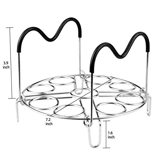 Egg Steamer Rack Trivet with Heat Resistant Handles for Instant Pot Accessories 5,6,8 Quart & Pressure Cooker, Stainless Steel - color: Egg rack