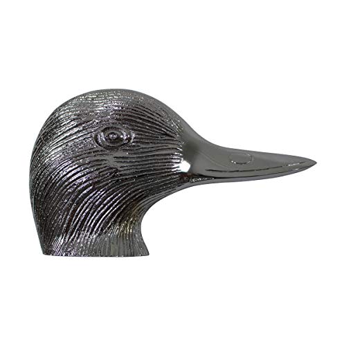 Renovators Supply Manufacturing Brass Door Knockers for Front Door 2.9 in. Duck Head Chrome Plated Brass Door Knocker with Mounting Hardware - color: Chrome Duck Head