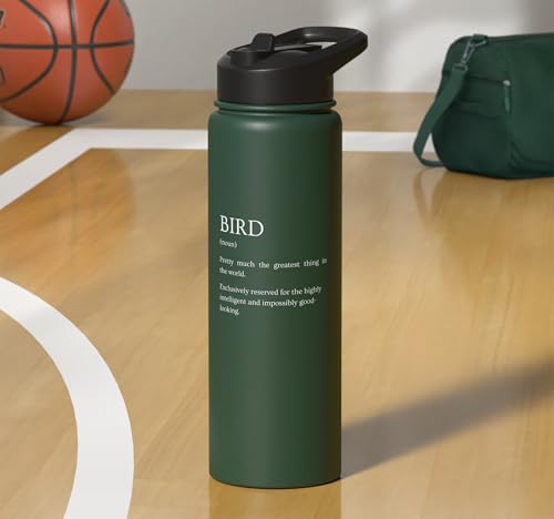 Bird Definition - Funny Sarcastic Bird Explanation Stainless Steel Insulated Water Bottle - color: Dark Green