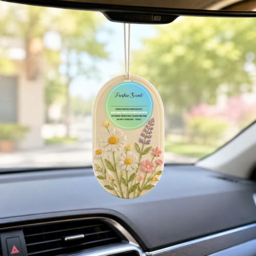 500 Count Freshiess Scent Care Instruction Stickers (Green Blue) | Car Freshie Warning Label, with Line to Write in Scent, Round Adhesive Roll Sticker, for DIY Craft Small Business, 2 x 2 Inch - color: Freshiess Green Blue