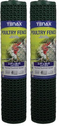 Tenax 72120942 Plastic Poultry Fence, Green (Pack of 2) - color: Green, size: 2-ft x 25-ft (Pack of 2)