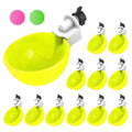 Lil'Clucker - Large Automatic Chicken Waterer Cups Suitable for Ducks, Geese, Turkeys, and Bunny Rabbit - Water Feeder Kit - Poultry Waterer (Yellow, 12 Pack) - color: Yellow, size: 12 Pack