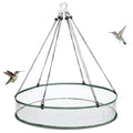 FoldTier 1 Piece Bird Seed Catcher Tray Hanging Round Mesh,24 Inch | Platform Under Feeders for Outdoor Use, Hoop Catches Bird Seed Spillage, Metal Frame Mesh Base, Fits Hummingbird Bee Feeders - size: 24 Inch