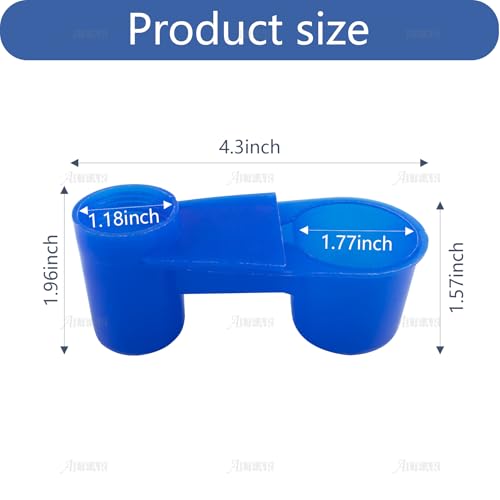 AUEAR, Set of 12 Bird Drinker Feeder Cup Soda Pop Water Bottle Plastic for Pigeons Parrot Chicken Supplies (Blue) - color: Blue
