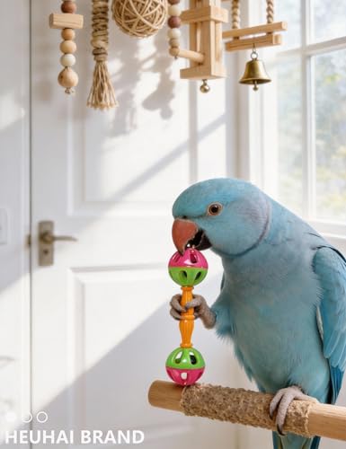 10-Pack Bird Toys – Colorful Fun | for Conures, Budgies, Parakeets and Small Birds, 1.5 in - 5.5 in - size: 1.5'' - 5.5''
