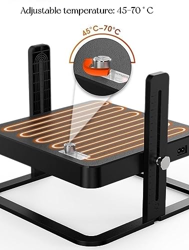 Brooder Heater for Chicks with Easy- Cleaning Chick Brooder Heating Plate, Poultry Coop Heater Chicks with Adjustable Height Brooding Heater 45°C-70°C (Black)
