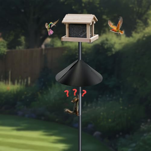 Forever song Squirrel Baffle for Bird feeders Pole, Squirrel Proof Cone. | 16.5-inch pole mount squirrel deterrent and guard for outdoor shepherd hooks, premium bird feeder accessories and shields - size: 16.5''