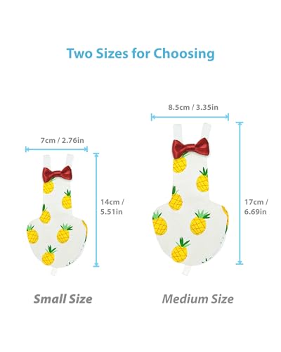 UKJENT Bird Diaper with 78 Inch Flying Leash - 2 Pack, Reusable Flight Suit with Waterproof Inner Layer, Washable Cute Urine Wet Suit for Cockatiel Monk Parakeet Sun Parakeet Lory(M) | 2 Pack Large Protective Parrot Nappy, Urine Wet Suit for Parakeets Con