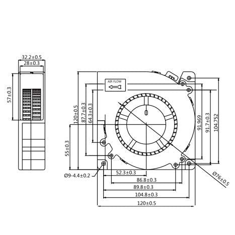 Wathai EC 120mm x 32mm Centrifugal Blower Fan AC 110V 120V Dual Ball | Duall Ball 4W Power Energy-Saving, High Airflow Centrifugal Blower Fan AC 110V 115V 120V 220V 240V - style: 120x32mm 100-220V