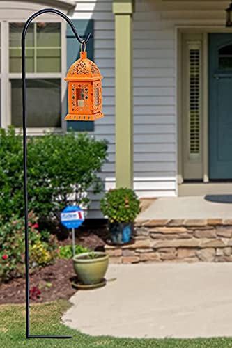 Ashman Black Shepherd Hook 92 Inch (Pack of 3), 1/2-Inch Thick, Solid Metal Single Piece Hook, Super Strong, Rust Resistant, Hanging Plant Baskets, Heavy Bird Feeders & More. - size: 3 Pack