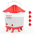 5.0 Gal Chicken Waterer Bucket with 4 Horizontal Water Nipples | Height-adjustable, Anti-roost Cone for Backyard Chicken Flocks - style: Waterer with Nipples