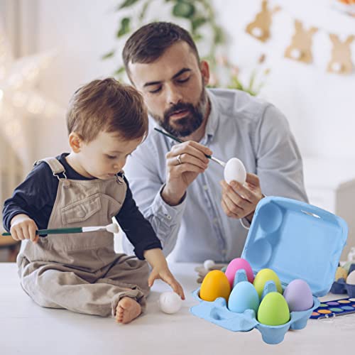 Colored Egg Cartons 20 Pack, Half Dozen Egg Cartons Colorful with Labels | Paper Pulp Vintage Easter Color Egg Cartons 6 Six Count CT for Chicken Egg Reusable, Basket Box Container Holder Storage - size: 20 Pcs Color Egg Box