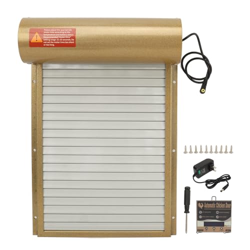Chicken Coop Door Timing Mode Manual Mode Rugged LED Display Controller Auto Chicken House Door for Ducks Geese (US Plug) - color: Gold