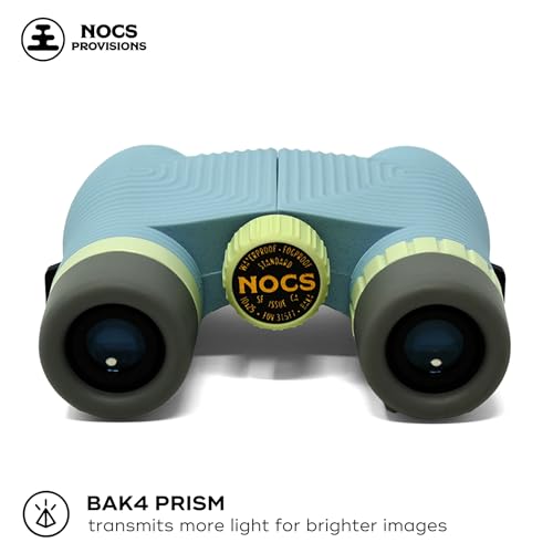 Nocs Provisions Standard Issue 10x25 Binoculars, Waterproof, Bird Watching | 10X Magnification, Bak4 Prism, Wide View Multi-Coated Lenses, Hiking & Backpacking, Adults & kids - color: Celeste Blue, size: 10x25