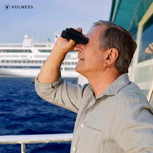 VULNESS Binoculars for Adults, Small Mini Travel Essentials, 8X21, Black | Compact Binoculars for Camping, Cruise Ship, Hiking Gear, Bird Watching, Norwegian, Alaska, Costa Rica, Must Haves, Gifts - color: Black
