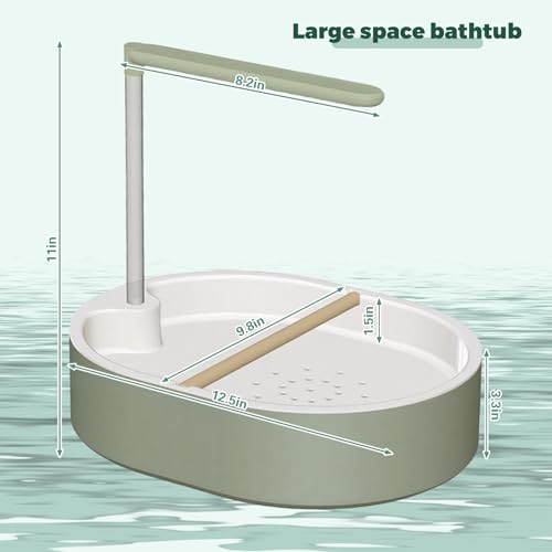 Parrot Bathtub Bird Automatic Bath Shower,Large Bird Shower Fountain Indoor Bathtub with Running Water, Contains USB and Pump,for Pet Birds, African Grey, Cockatiel, Conure, Budgie, Lovebird(Fashion) - color: Fashion