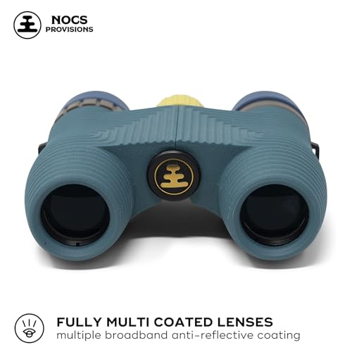 Nocs Provisions Standard Issue 10x25 Binoculars, Waterproof, Bird Watching | 10X Magnification, Bak4 Prism, Wide View Multi-Coated Lenses, Hiking & Backpacking, Adults & kids - color: Pacific Blue II, size: 10x25