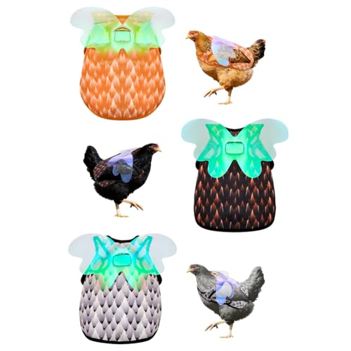 Chicken Saddles for Hens with Detachable Wings, Adjustable Hen Apron Back Protector for Feather Recovery, Double-Layer Breathable Poultry Saver for Standard Breeds (Yellow) | Double-Layered Breathable Poultry Back Protector For Hens During Mating And Feat
