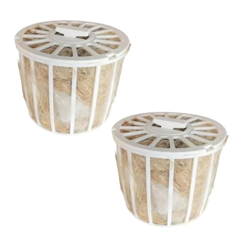 2Pcs Bird Nesting Material with Holder Soft Parakeet Hummingbird Nesting Material for Hummingbird Finch Outside and Cage Use