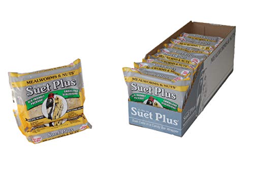 Wildlife Sciences Mealworms & Nuts Suet Cakes, 11 oz., 12 Pack