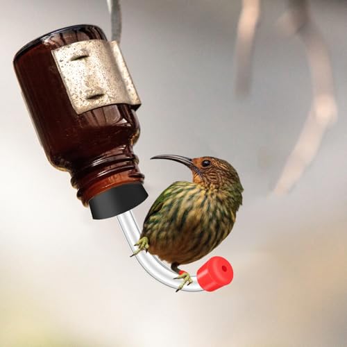 10 Pcs Hummingbird Feeder Tubes and Stopper Replacement Parts Humming Bird Feeder Tube Make Your Own Dispenser Outside Water Dispenser Tubes Stoppers for Wine Bottle Outdoor