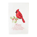 Mud Pie Cardinal Towel, Forever, 26" x 16 1/2"