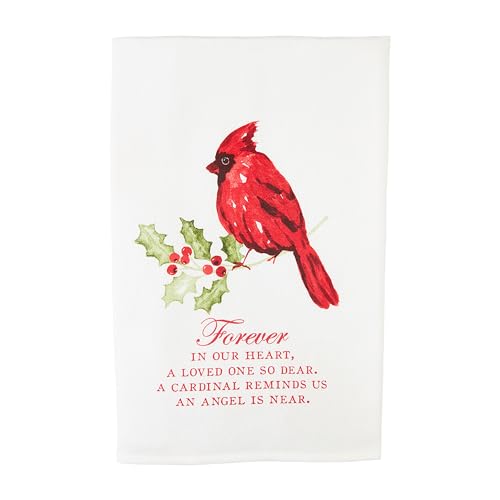 Mud Pie Cardinal Towel, Forever, 26" x 16 1/2"