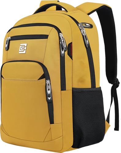 Laptop Backpack,Business Travel Anti Theft Slim College Backpack | Water Resistant Durable Computer Bag Gift for Women & Men Fits 15.6 Inch Laptop and Notebook - Yellow - color: Yellow, size: 15.6 Inch, style: Laptop