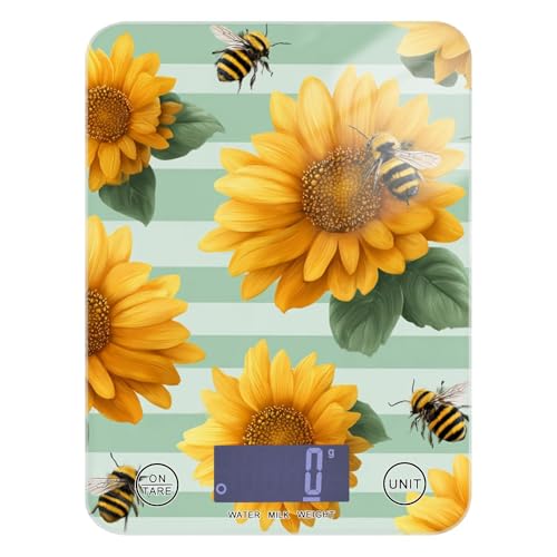 Food Scale Kitchen Scale Food Scales Digital Weight Grams and Ounces Small Electronic Food Scale for Baking Cooking Bee - color: Bee