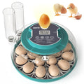 Automatic Egg Hatcher with LED Screen, Large Egg Incubator with Adjustable Turning & Humidity System, Transparent Lid Incubator for Chicken, Quail and Poultry Eggs (Holds 18 Eggs)