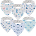 Baby Organic Cotton Teething Cloth Newborn Baby Burp Cloth Bandana Drool Cloth for Drooling Cotton Baby Gifts - color: Ocean Animal