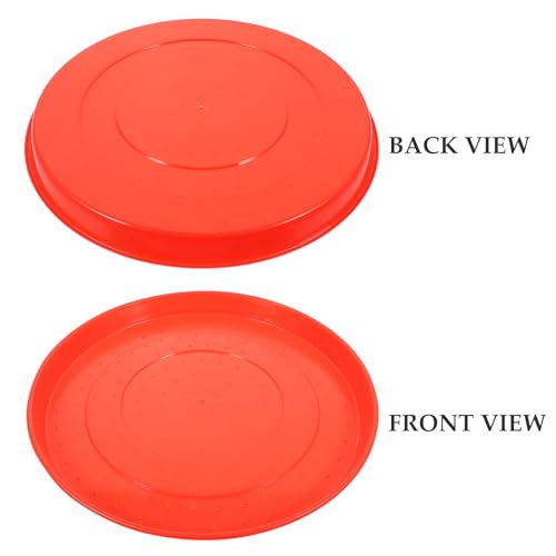 2 Pcs Poultry Feeding Tray and Water Feeder Plate Plastic Chick Feeder Pads for Chicken Coop Farm Use 310Mm Diameter Round Non-Toxic Plastic