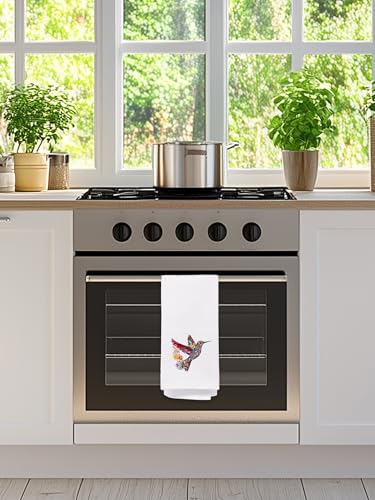 Colorful Floral Hummingbird Hand Towels for Bathroom, Flower Hummingbird Decorative Kitchen Dish Tea Towel, Spring Summer Decor, Humming Bird Watching Gifts, Housewarming Gift Idea - color: Hummingbird001