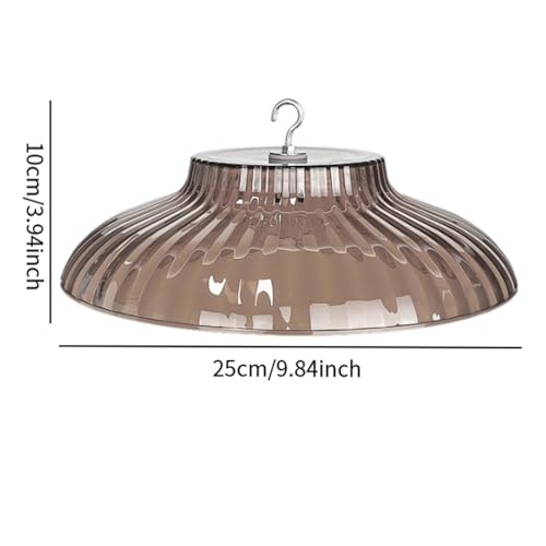 10 Inch Hanging Bird Feeder Baffle Weather Protective Cover, Metal Hummingbird Feeder, Bird House Guard for Outdoor Shepherd's Hook, Brown - color: Brown