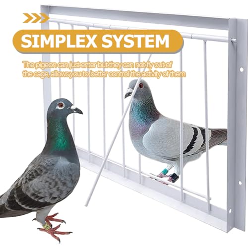 Amosfun 45pcs Pigeon Cage Door Bird Entrance - Iron T Shape One Way Bar Curtain for Bird Cages