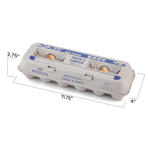MT Products Printed Empty Egg Cartons Holds 12 Eggs - Cardboard Crate for Eggs (Pack of 15) - Made in USA - size: Large