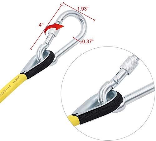 X XBEN Outdoor Climbing Rope 10M(32ft) 20M(64ft) 30M(96ft) 50M(160ft) 70M(230ft) 152M(500FT) 352M(1000FT) Static Rock Climbing Rope for Escape Rope Ice Climbing Equipment Fire Rescue Parachute - color: Black, size: 1/3 Inch x 32 Feet