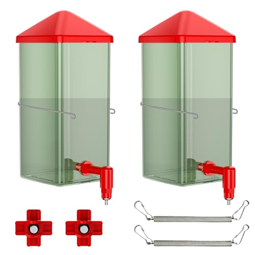 ZenxyHoC Baby Chick Waterer with Nipple Drinker 2 * 0.26 Gal (Green) | Versatile- and Horizontal Nipple Drinkers for Chick Flocks - color: Green, size: 2 x 0.26 Gal