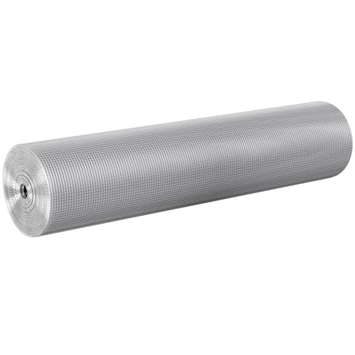 VEVOR Hardware Cloth, 1/4 inch 36in x 100 ft 23 Gauge, Hot Dipped Galvanized Wire Mesh Roll, Chicken Wire Fencing, Wire Mesh for Rabbit Cages, Garden, Small Rodents - size: 36'' x 100'