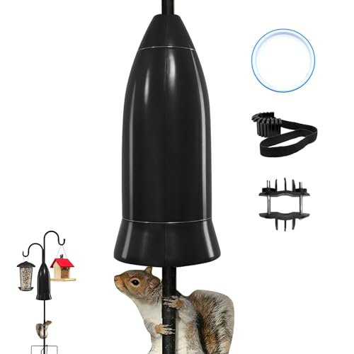 Squirrel Baffle for Bird Feeder Pole,Installation Without Removing the Pole,Wrap Around Poles Protect Bird Feeder,Suitable for Shepherd Hooks - size: 6.0 lb