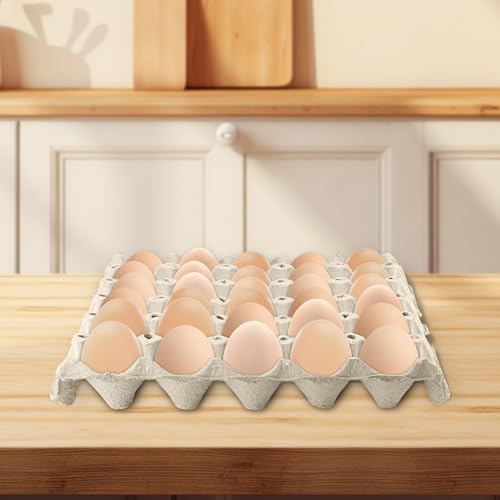 20 PCS 30 Count Gray White Egg Cartons, 12x12x2Inch Paper Pulp Egg Crates, Cardboard Egg Cartons for Egg Packing Storage