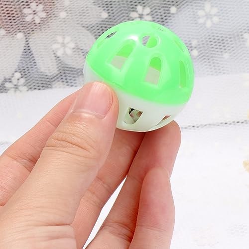 Kopida 10pcs Hollow Rolling Bell Ball Pet Toy - Bird Ball Foot Talon Toy for Parakeet, Cockatiel, Parrot - Cage Fun Toys