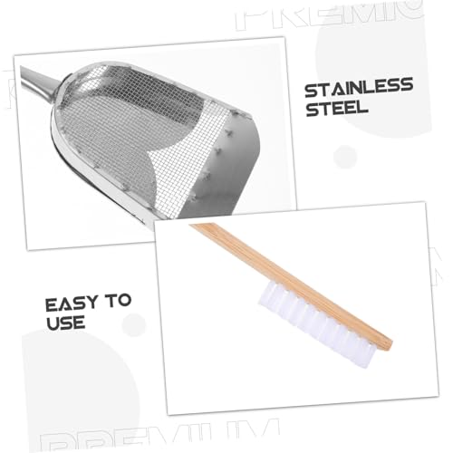 BESTonZON 2Pcs Bird Cage Cleaning Brush Set Efficient Droppings Scoop Multi Function Cleaning Tool for Small Pet Cages User Friendly Durable Accessories for Bird Care