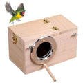 Parakeet Nesting Box, Bird Nest Breeding Box Cage Wood House for Finch Lovebirds Cockatiel Budgie Conure Parrot (M:9.8"×5.1"×5.3") - size: Medium: 9.8" x 5.1" x 5.3"