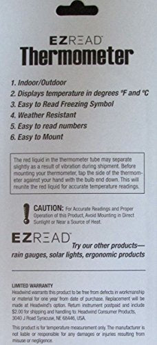 Headwind Consumer Products 840-0056 EZREAD Indoor/Outdoor Thermometer with Sunflowers 10" - color: Yellow