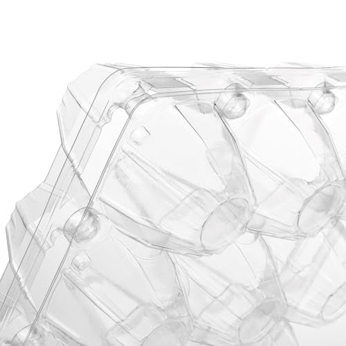 40 Pack Plastic Egg Cartons Bulk, 12 Count Chicken Duck Eggs, 1 Dozen Jumbo Clear Refrigerator Egg Trays