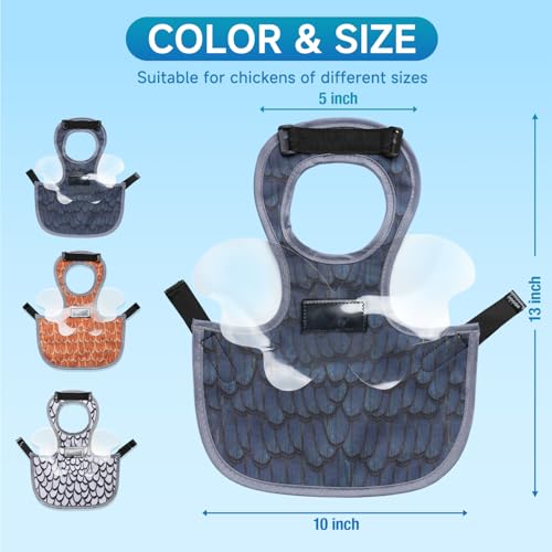 Chicken Saddles for hens with Wing | Chicken Apron Back Protector for Hens With Adjustable Strap, Chicken Hen Mating Saddle (Black, white, yellow) - color: Black, white, yellow
