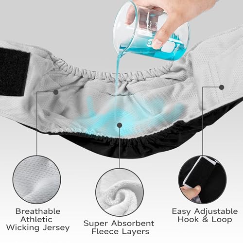 Leekalos Male Dog Diapers, Dog Belly Bands for Male Dogs | Wraps Washable Doggie Diapers High Absorbing Dog Belly Bands - color: Black, size: Small(11"-14")