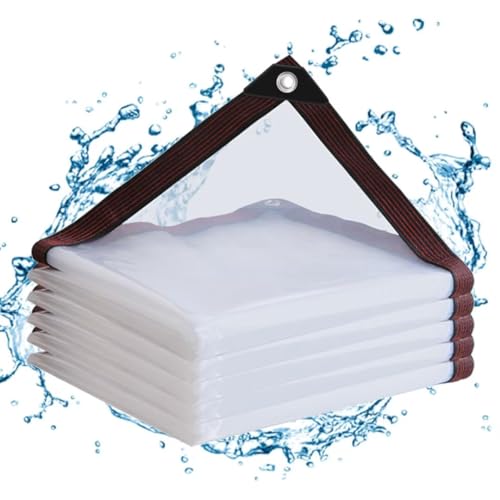 Clear Tarp Heavy Duty Waterproof,90% Transparent with Grommets | 4x6ft 10 mil clear vinyl tarp UV-resistant for greenhouse,patio,porch enclosure,chicken coop,garden and outdoor cover - size: tarp-4x6ft-1P